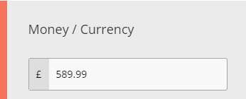 Currency number type with decimal places enabled