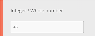 Integer number type, as it appears to a respondent