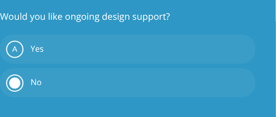 No selected and the support-hours follow-up hidden