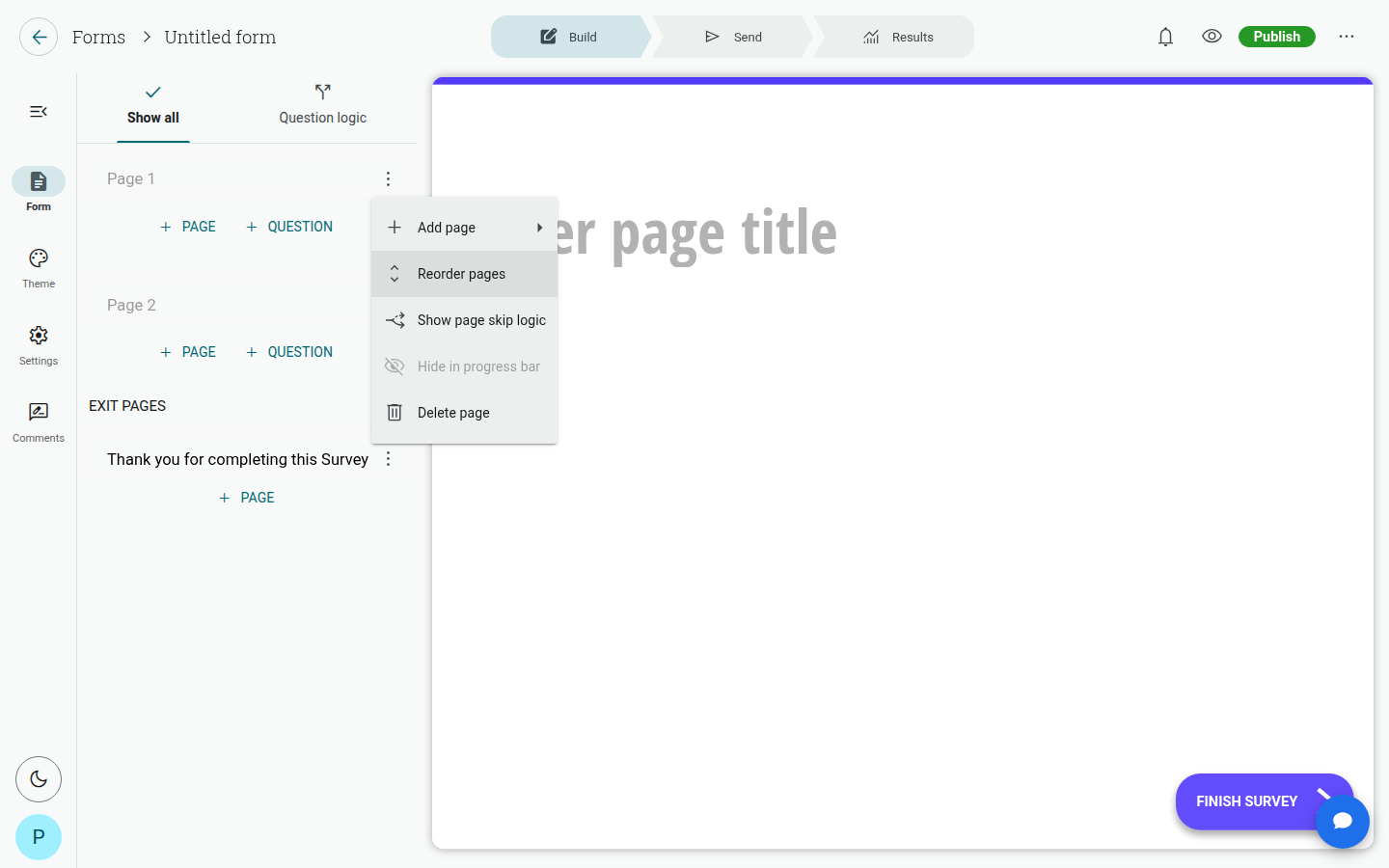 Reorder Pages
