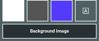 The color and font swatch row under the selected theme: Background Color, Text Color, Question Highlight Color, Font Set, and Background Image