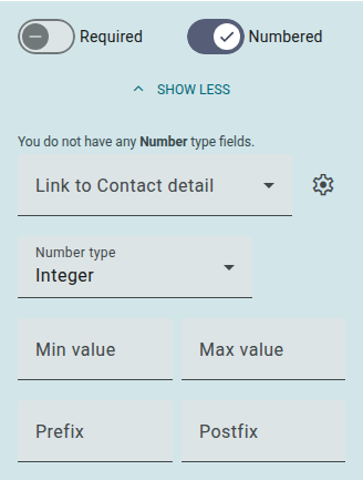 Integer/ Whole Number Question Settings