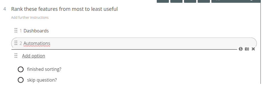 Order Ranking Question