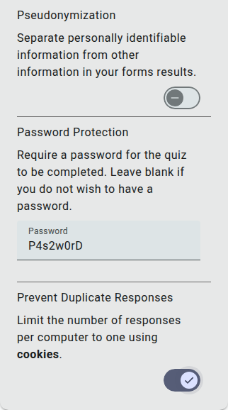 Prevent Duplicate Responses toggled on in the Privacy & Security panel