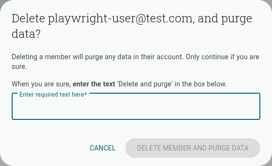 Delete and purge confirmation dialog
